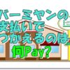 バーミヤン支払い何ペイ